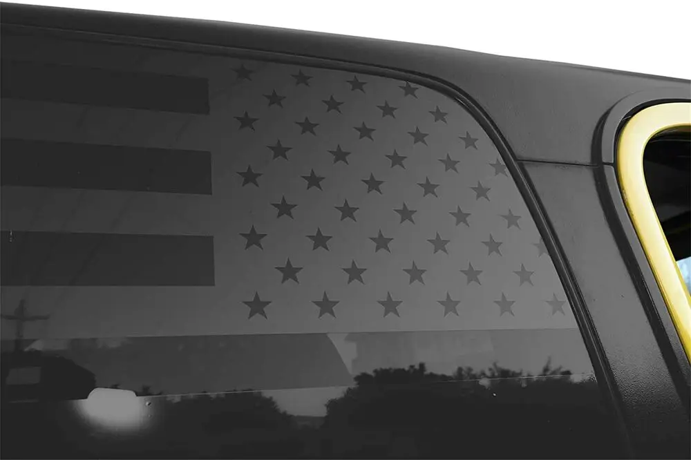 For 1997-2006 Jeep Wrangler TJ American Flag Rear Window Stickers Window Decals - Image 6