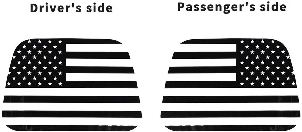 For 1997-2006 Jeep Wrangler TJ American Flag Rear Window Stickers Window Decals - Image 7
