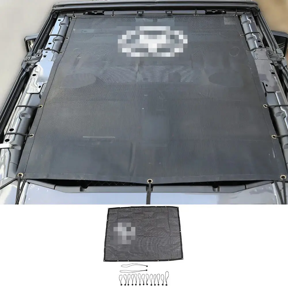 For 2018+ Jeep Wrangler JLU 4 Door Top Mesh Sunshade Cover UV Sun Protection - Image 14