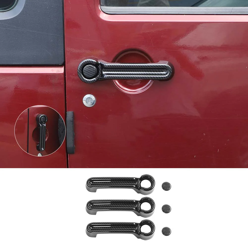 For 2007-2018 Jeep Wrangler JK 2 Doors Exterior Door Handle & Tailgate Cover Trim