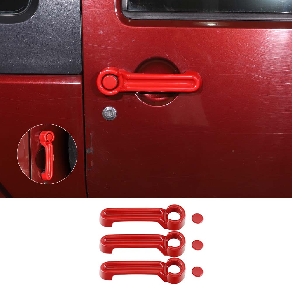 For 2007-2018 Jeep Wrangler JK 2 Doors Exterior Door Handle & Tailgate Cover Trim - Image 12