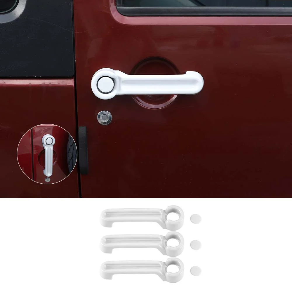 For 2007-2018 Jeep Wrangler JK 2 Doors Exterior Door Handle & Tailgate Cover Trim - Image 14