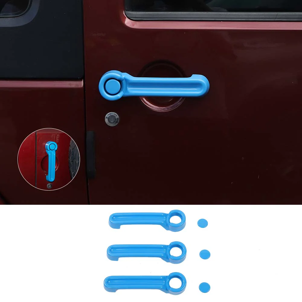 For 2007-2018 Jeep Wrangler JK 2 Doors Exterior Door Handle & Tailgate Cover Trim - Image 16