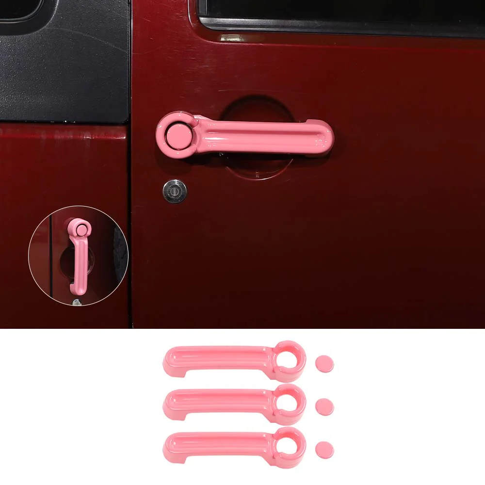For 2007-2018 Jeep Wrangler JK 2 Doors Exterior Door Handle & Tailgate Cover Trim - Image 17