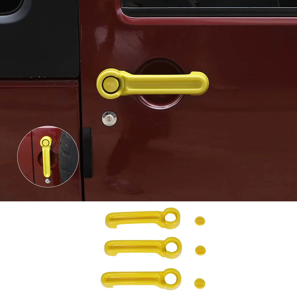 For 2007-2018 Jeep Wrangler JK 2 Doors Exterior Door Handle & Tailgate Cover Trim - Image 18