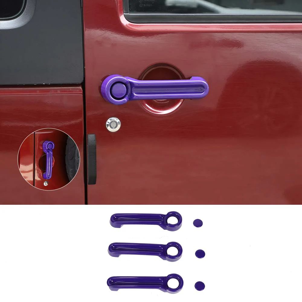 For 2007-2018 Jeep Wrangler JK 2 Doors Exterior Door Handle & Tailgate Cover Trim - Image 19