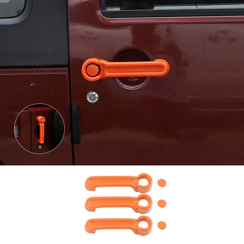 For 2007-2018 Jeep Wrangler JK 2 Doors Exterior Door Handle & Tailgate Cover Trim - Image 20