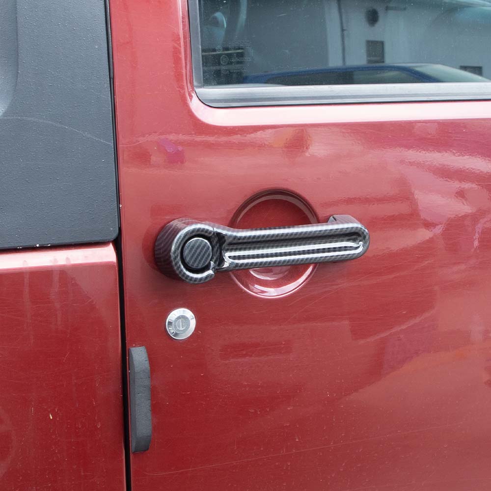 For 2007-2018 Jeep Wrangler JK 2 Doors Exterior Door Handle & Tailgate Cover Trim - Image 3