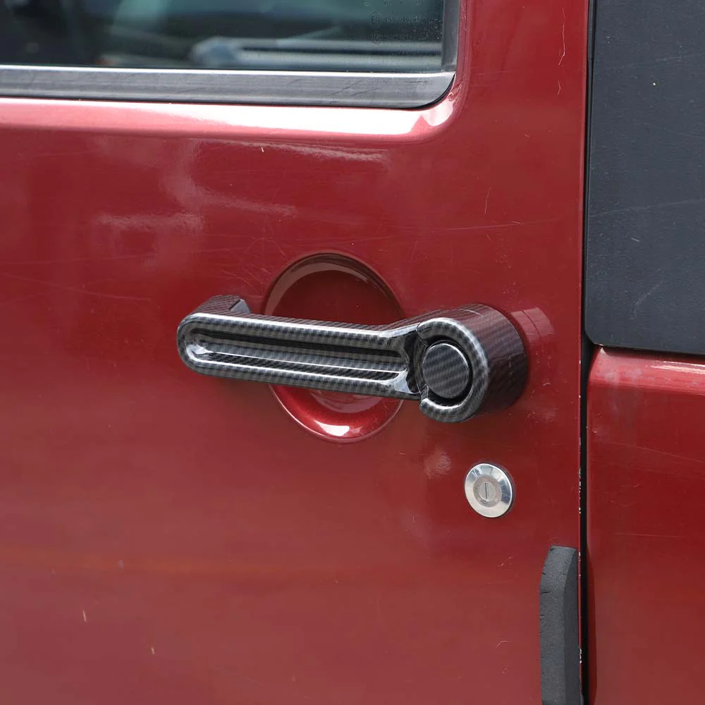 For 2007-2018 Jeep Wrangler JK 2 Doors Exterior Door Handle & Tailgate Cover Trim - Image 5