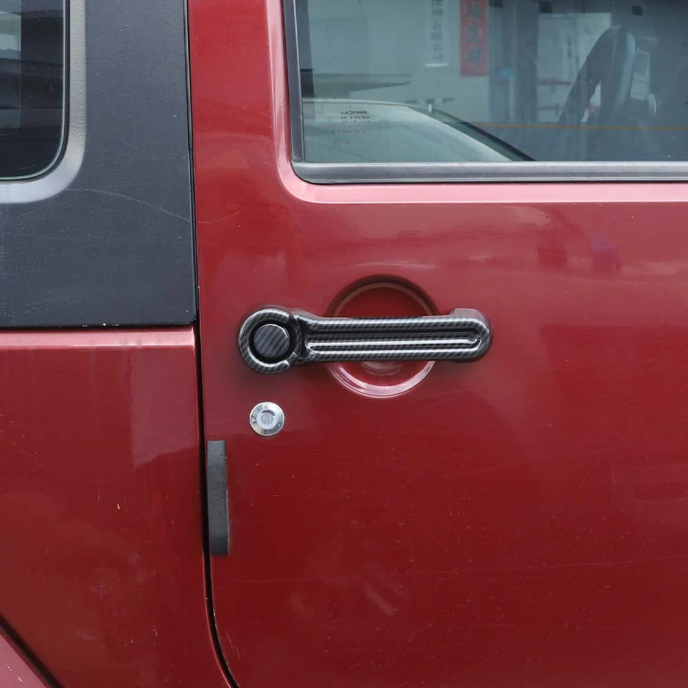 For 2007-2018 Jeep Wrangler JK 2 Doors Exterior Door Handle & Tailgate Cover Trim - Image 7