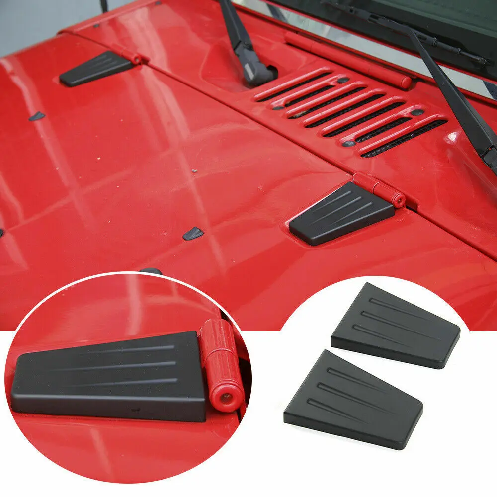 For 2007-2018 Jeep Wrangler JK Hood & Door Hinge Cover Trim Upgrade ABS Black - Image 3