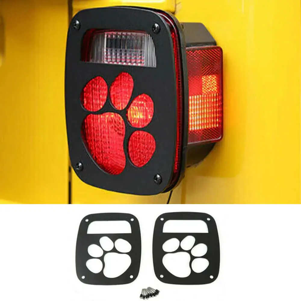 For 1997-2006 Jeep Wrangler TJ Rear Taillight Guard Paw Trim Cover