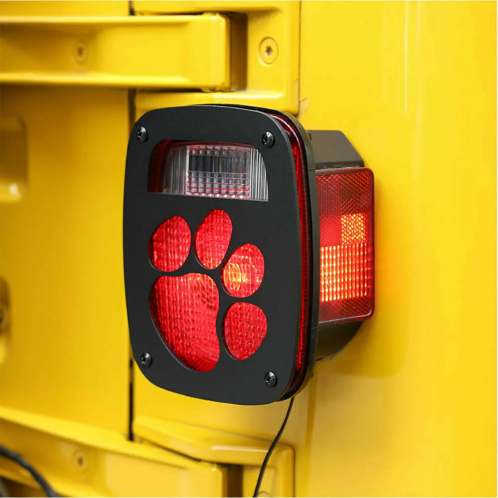 For 1997-2006 Jeep Wrangler TJ Rear Taillight Guard Paw Trim Cover - Image 3