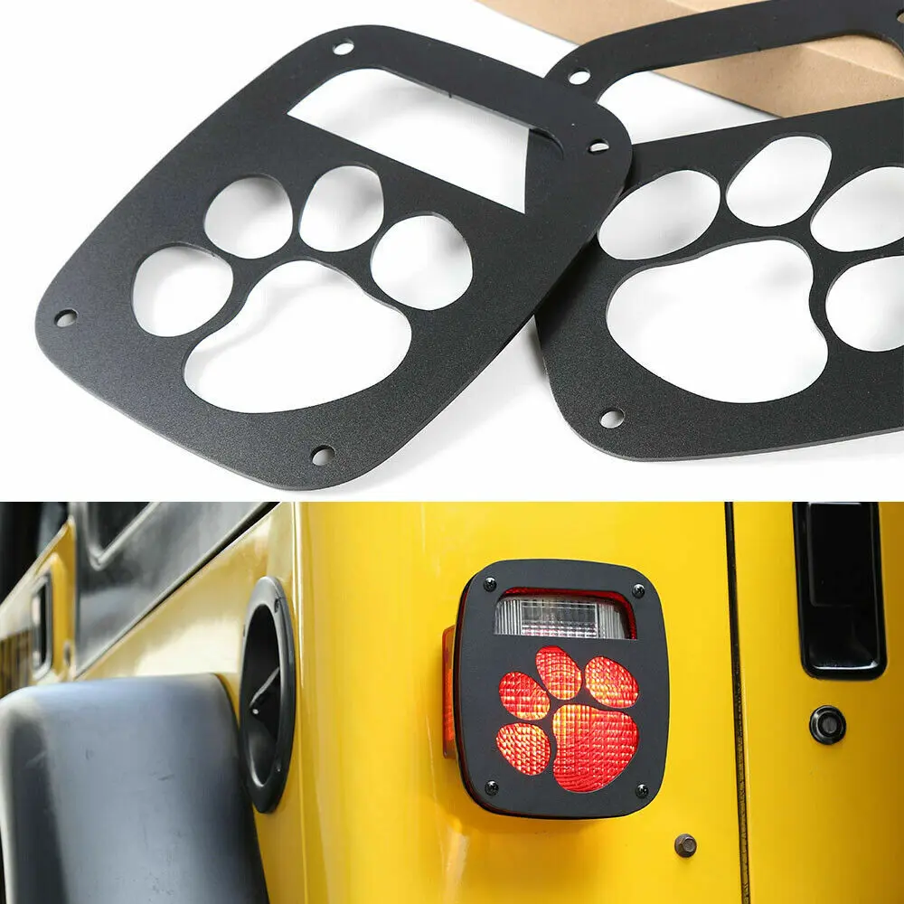 For 1997-2006 Jeep Wrangler TJ Rear Taillight Guard Paw Trim Cover - Image 5
