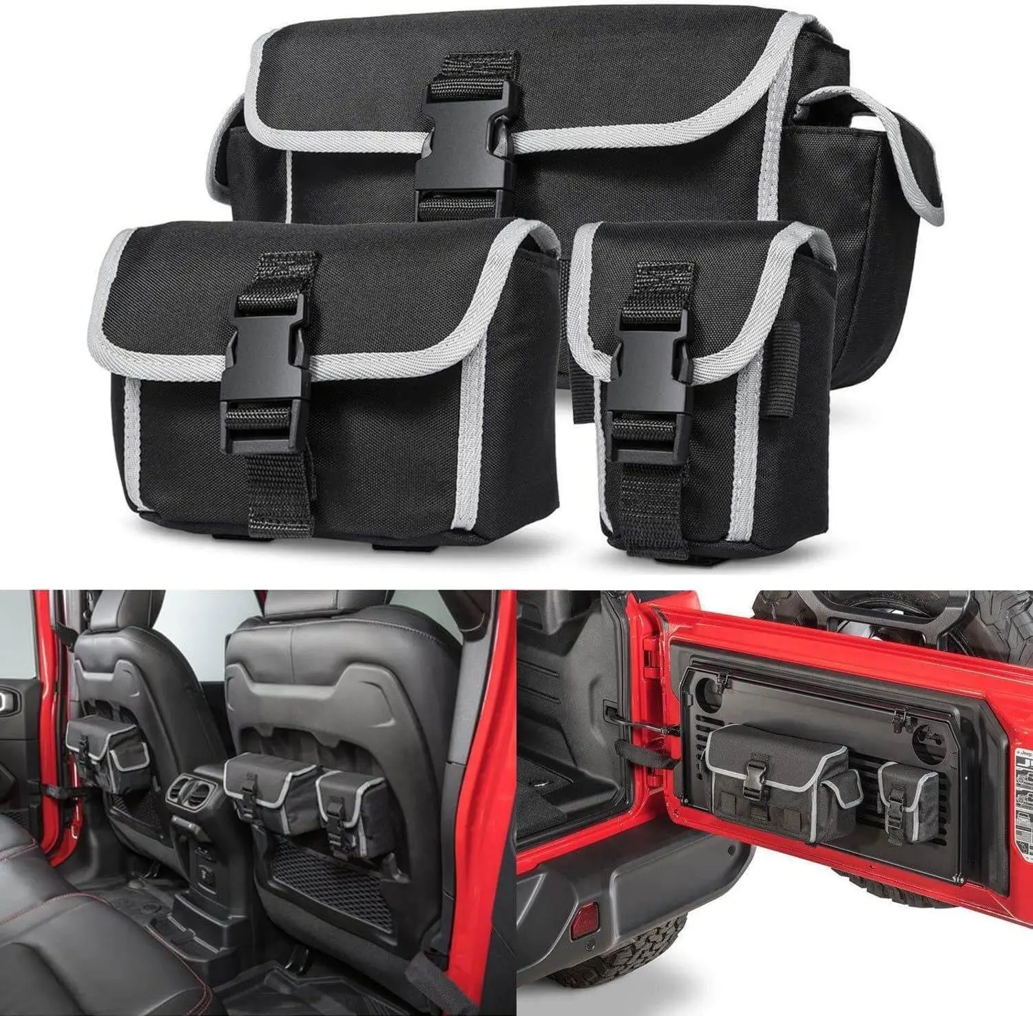 For Jeep Universal Car Backseat Storage Bag & Multi-Size Tailgate Organizer Bag - Image 3