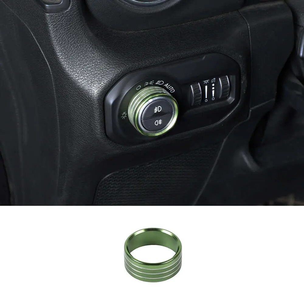 For 2018+ Jeep Wrangler JL JLU & Gladiator JT Headlight Switch Knob Ring Trim - Image 11