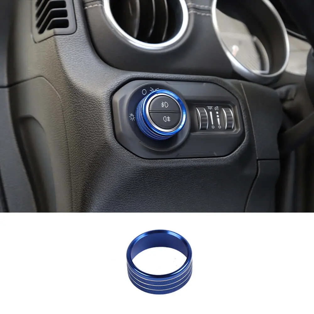 For 2018+ Jeep Wrangler JL JLU & Gladiator JT Headlight Switch Knob Ring Trim - Image 8