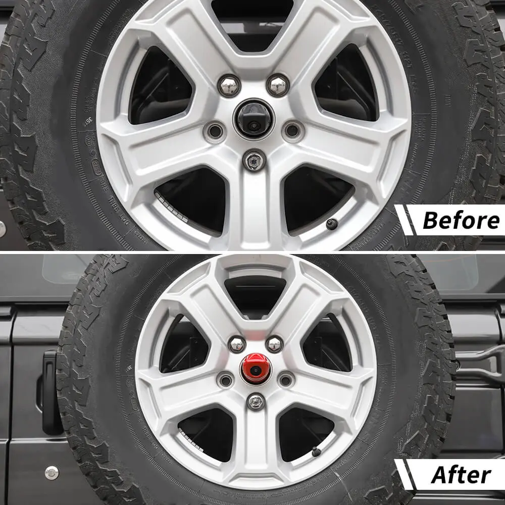 For 2018+ Jeep Wrangler JL JLU Rear Wheel Camera Decoration Cover Trim - Image 2