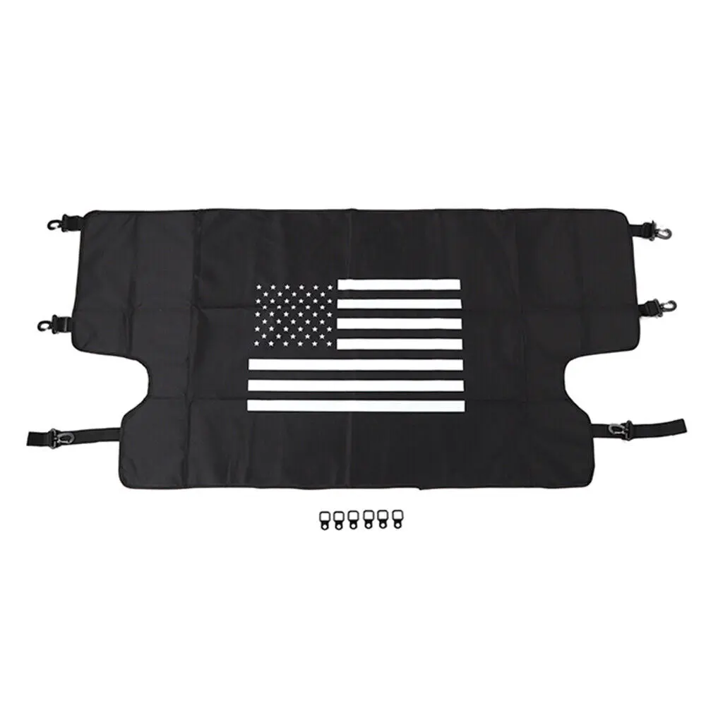 For 2007-2018 Jeep Wrangler JK 4Door Car Rear Trunk Shade Cargo Cover Curtain Black - Image 9