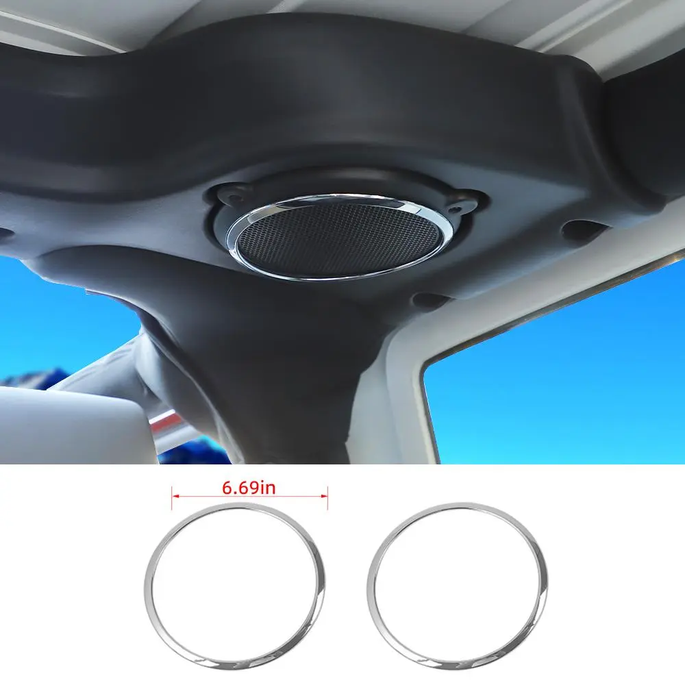 For Jeep Wrangler JK 2007-2014 Car Roof Sound Speaker Trim Ring Cover Bezel - Image 11
