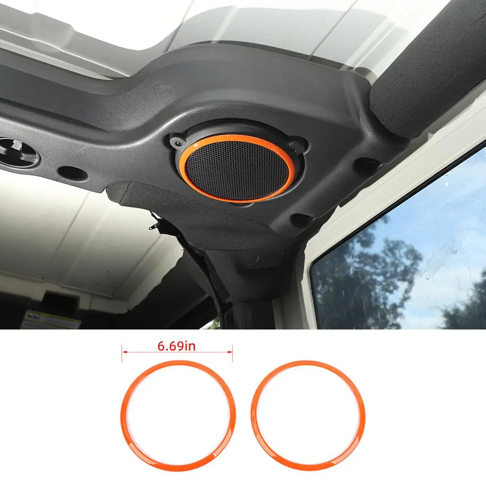 For Jeep Wrangler JK 2007-2014 Car Roof Sound Speaker Trim Ring Cover Bezel - Image 12