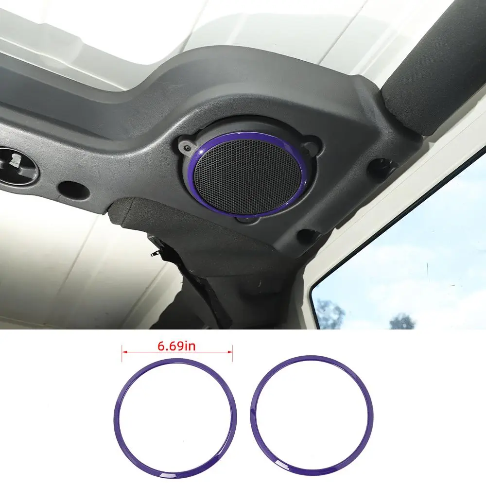 For Jeep Wrangler JK 2007-2014 Car Roof Sound Speaker Trim Ring Cover Bezel - Image 17