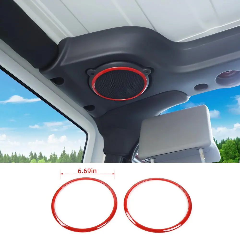 For Jeep Wrangler JK 2007-2014 Car Roof Sound Speaker Trim Ring Cover Bezel - Image 9