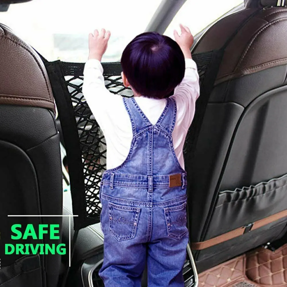 Universal Car Seat Storage Mesh Organizer Cargo Net Hook Pouch Holder for Purse Phone Bag - Image 9