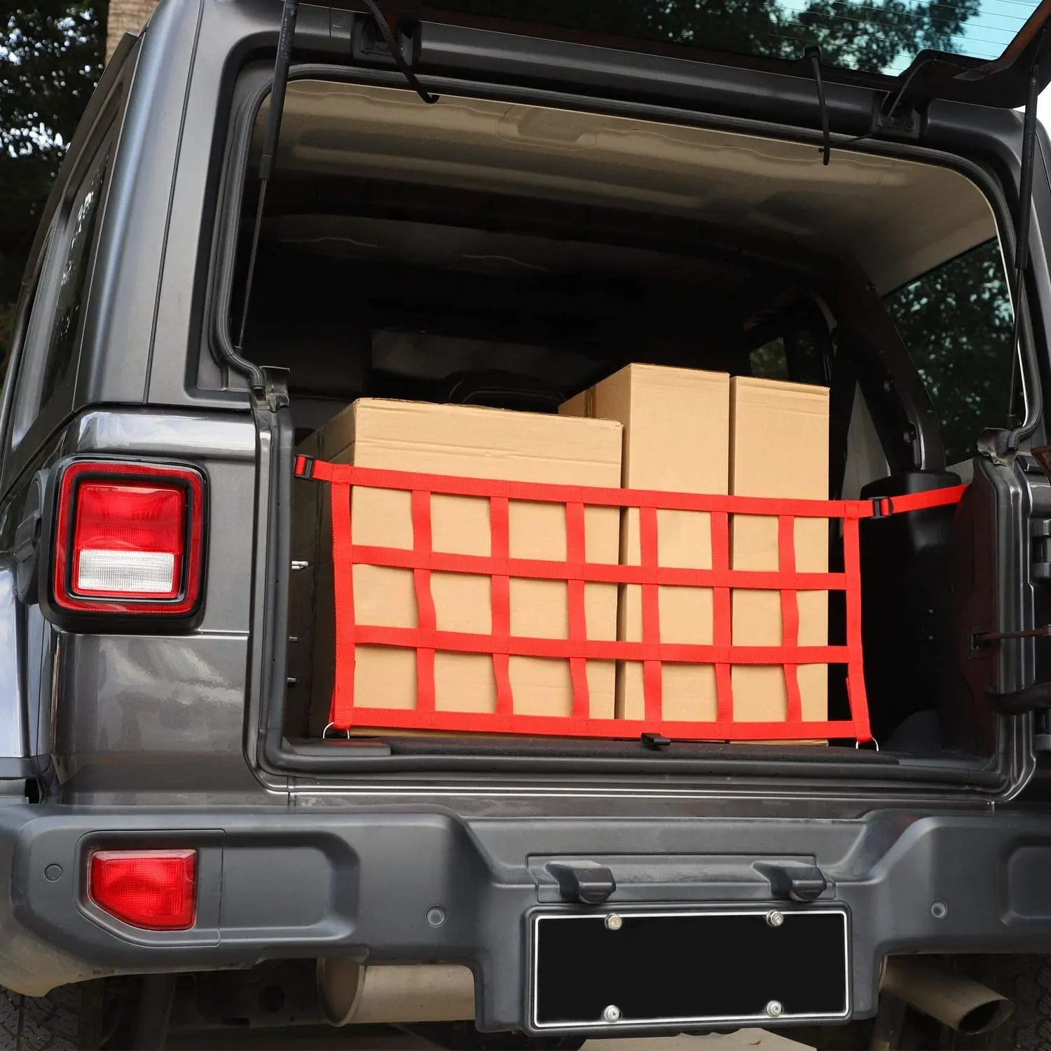 For 2018+ Jeep Wrangler JL JLU Car Trunk Mesh Cargo Net - Image 5