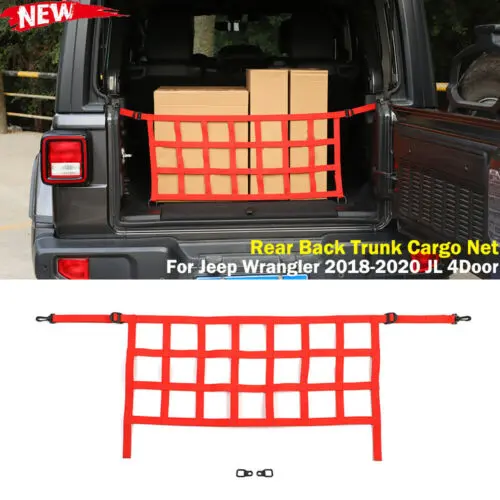 For 2018+ Jeep Wrangler JL JLU Car Trunk Mesh Cargo Net - Image 7