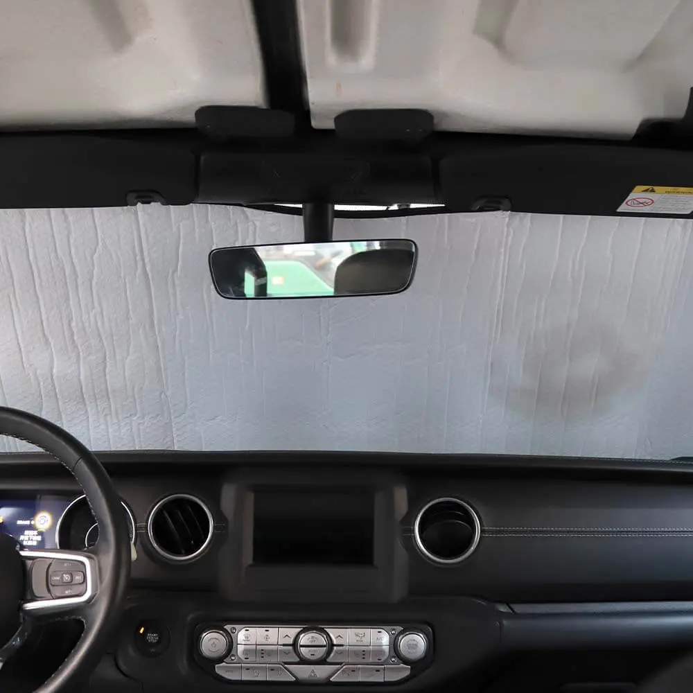For 2018+ Jeep Wrangler JL & Gladiator JT Windshield Sunshade Cover Sun Visor Cover - Image 6