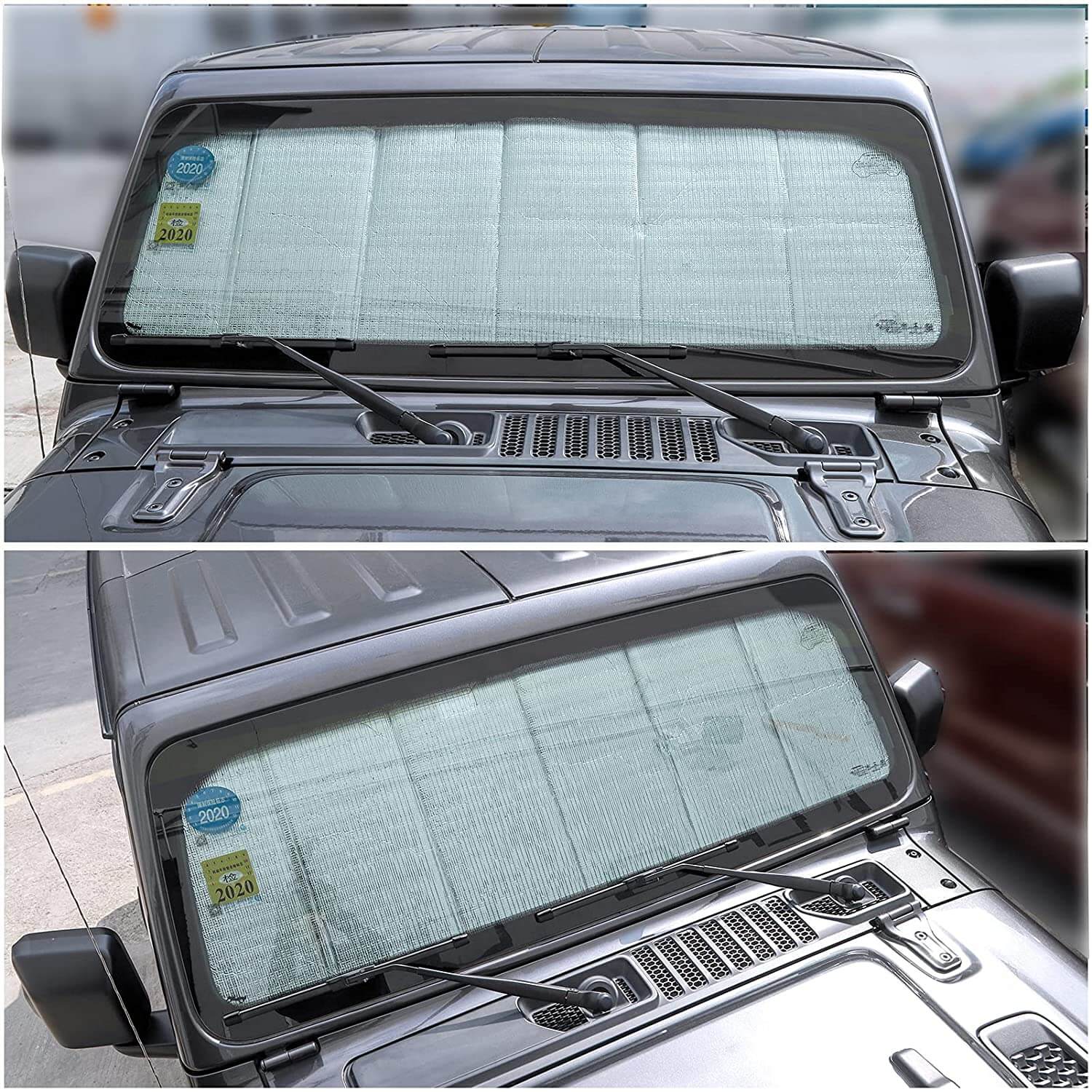 For 2018+ Jeep Wrangler JL JLU & Gladiator JT Front Window Windshield Shade Visor - Image 2