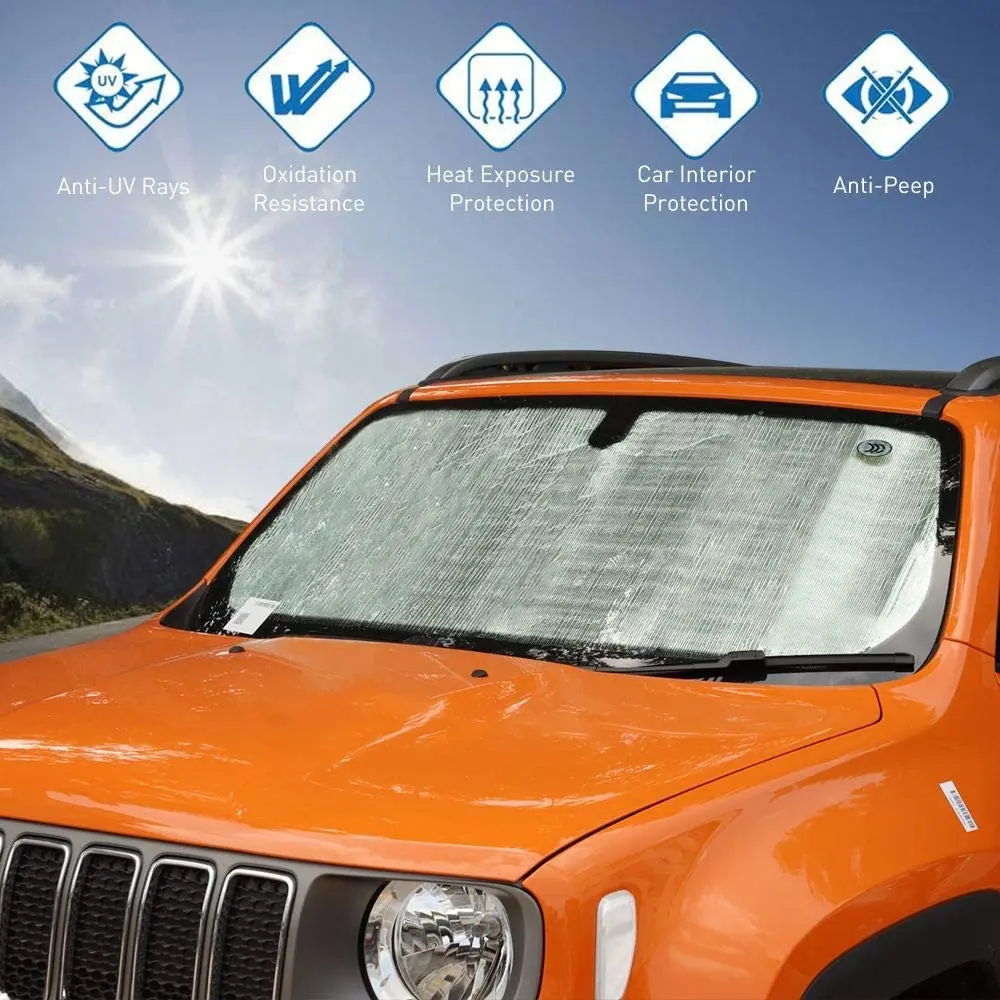 For 2015+ Jeep Renegade Front Windshield Sun Visor Foldable Sunshade - Image 3