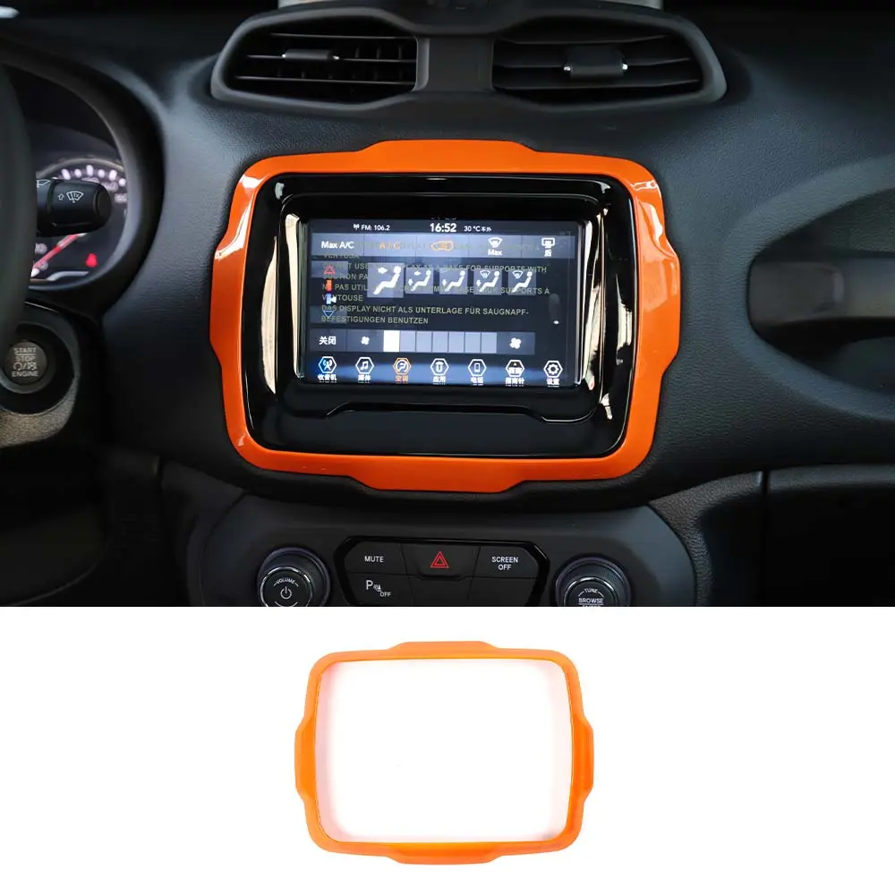 For 2018+ Jeep Renegade Center Console LED Screen Frame Decor Trim - Image 12