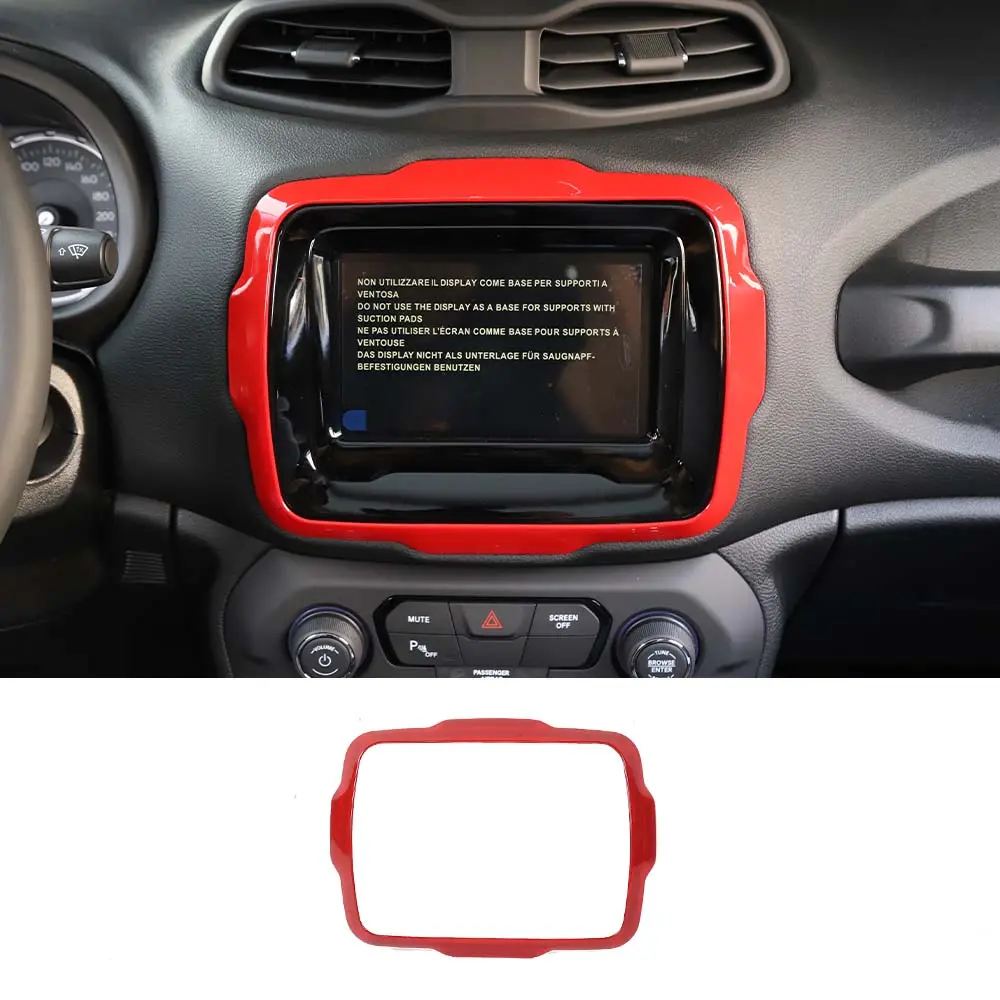 For 2018+ Jeep Renegade Center Console LED Screen Frame Decor Trim - Image 13