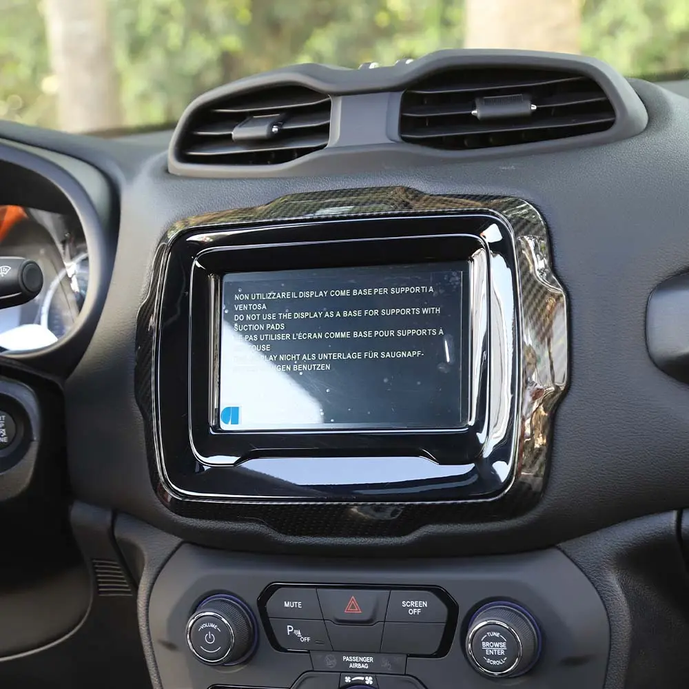 For 2018+ Jeep Renegade Center Console LED Screen Frame Decor Trim - Image 7