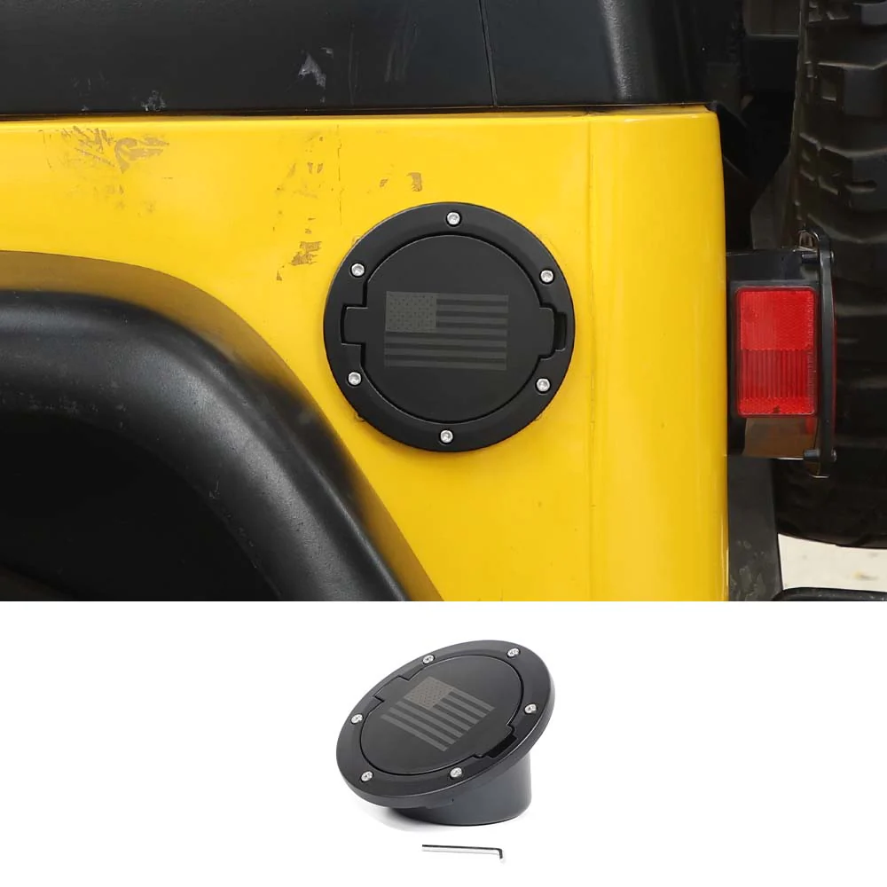 For 1997-2006 Jeep Wrangler TJ Gas Cap Cover Fuel Tank Door Filler Trim
