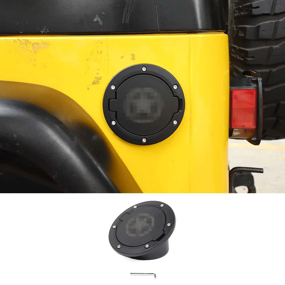 For 1997-2006 Jeep Wrangler TJ Gas Cap Cover Fuel Tank Door Filler Trim - Image 2