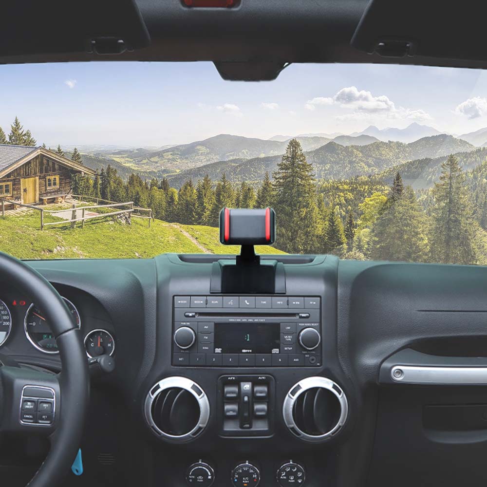 For 2012-2018 Jeep Wrangler JK Cell Phone Holder Mount Bracket Dashboard Windshield - Image 4