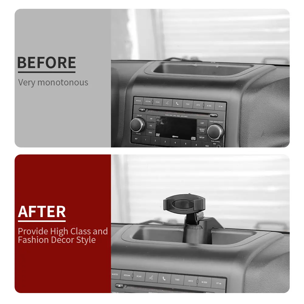 For 2012-2018 Jeep Wrangler JK JKU Dash Tray Storage Box With Phone Holder - Image 2