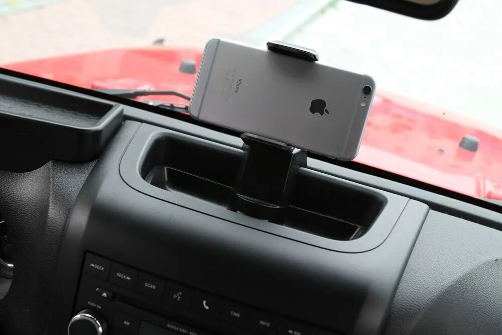 For 2012-2018 Jeep Wrangler JK JKU Dash Tray Storage Box With Phone Holder - Image 6