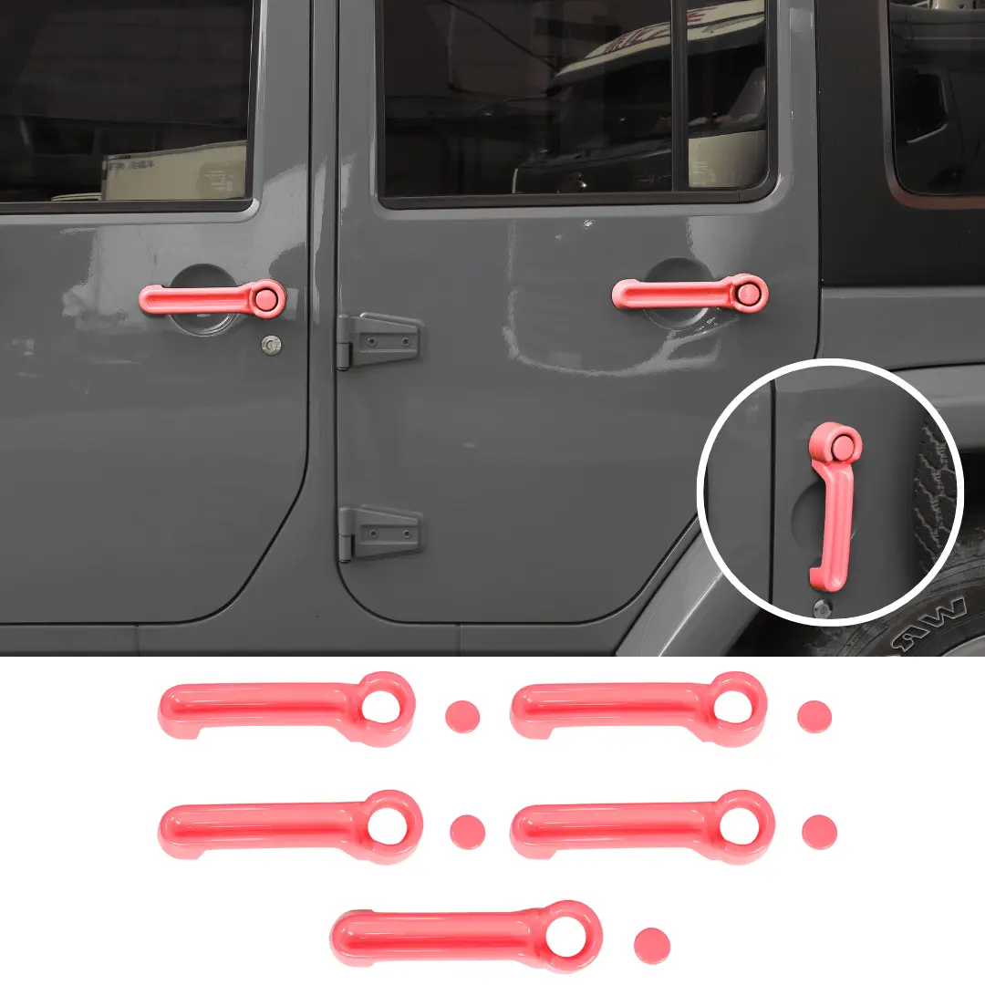 For 2007-2018 Jeep Wrangler JKU 4-Door Door & Tailgate Handle Cover Trim