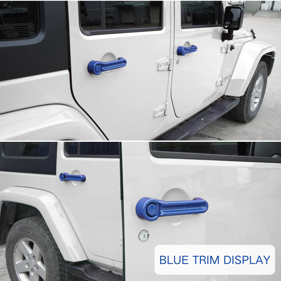 For 2007-2018 Jeep Wrangler JKU 4-Door Door & Tailgate Handle Cover Trim - Image 21