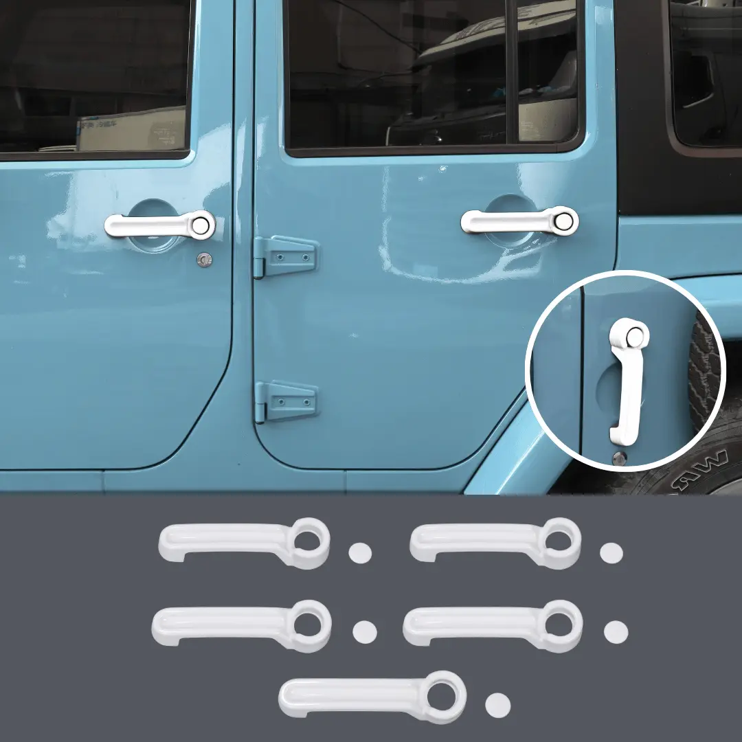 For 2007-2018 Jeep Wrangler JKU 4-Door Door & Tailgate Handle Cover Trim - Image 26