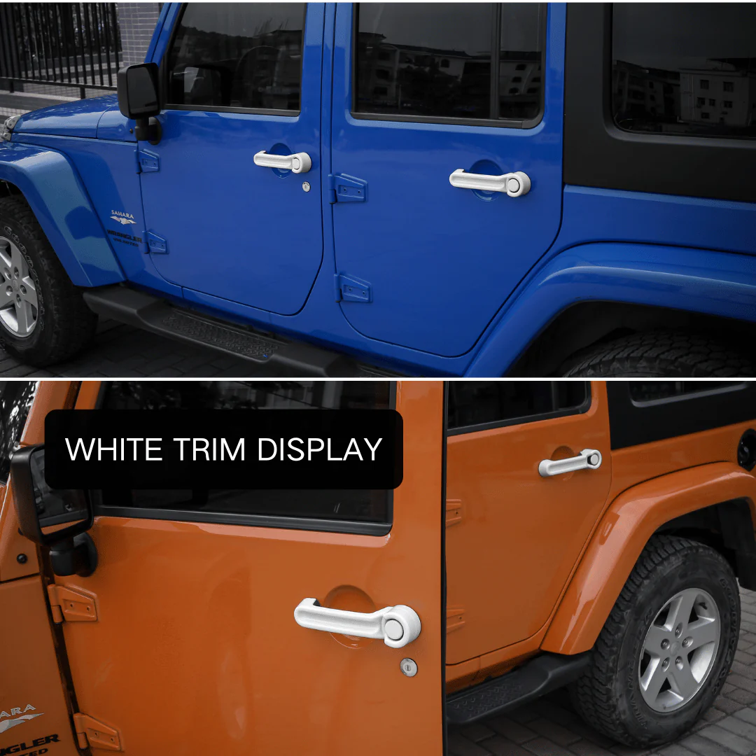 For 2007-2018 Jeep Wrangler JKU 4-Door Door & Tailgate Handle Cover Trim - Image 27