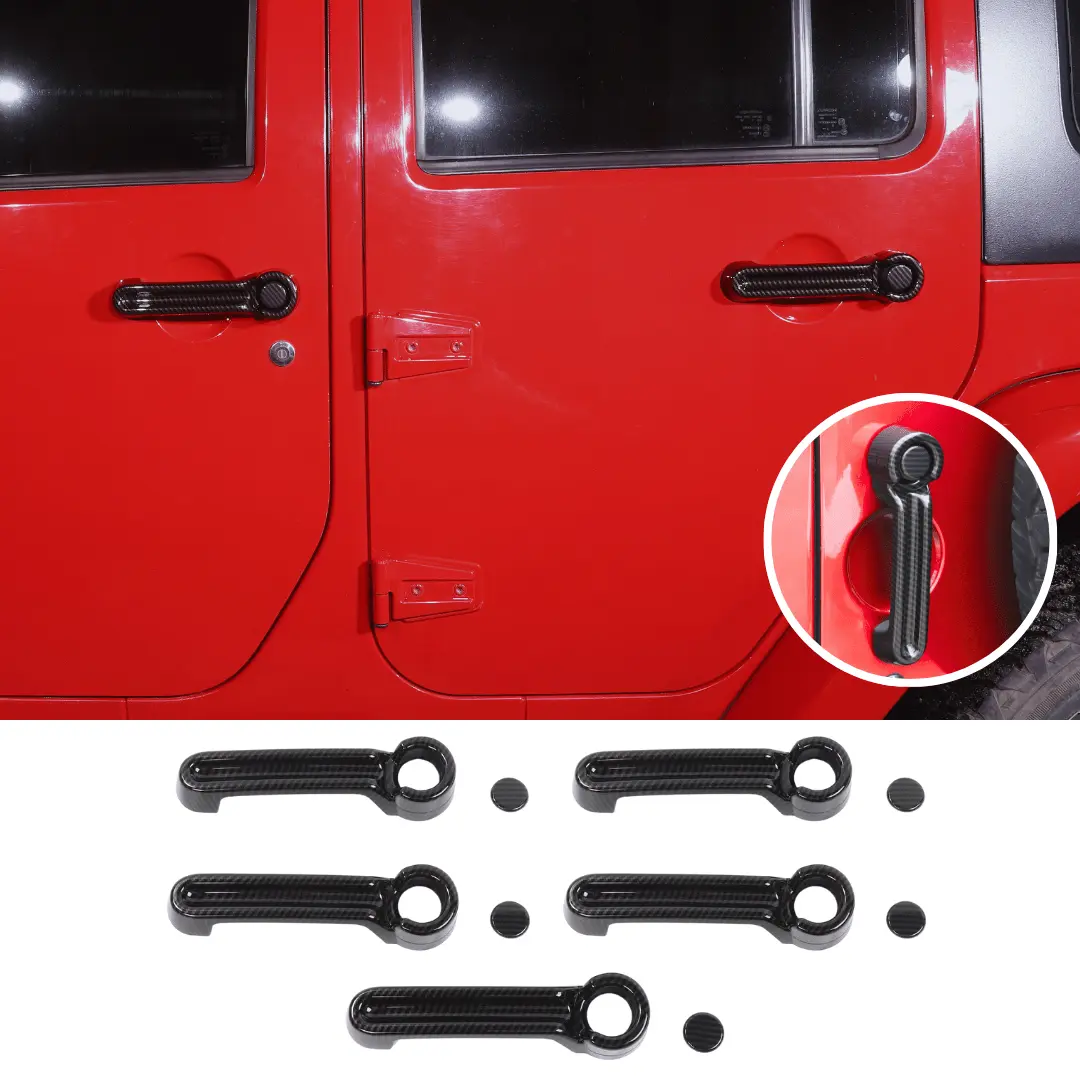 For 2007-2018 Jeep Wrangler JKU 4-Door Door & Tailgate Handle Cover Trim - Image 28