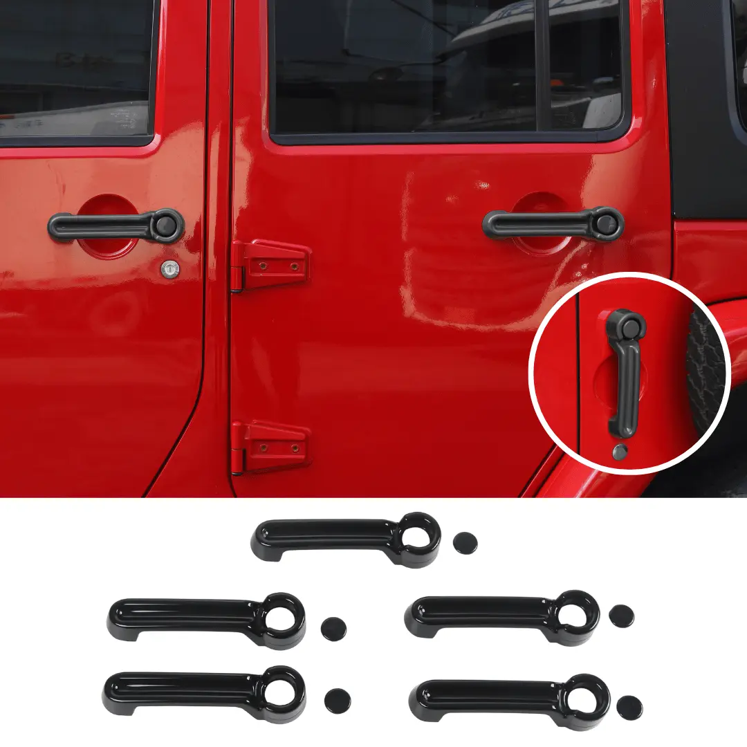 For 2007-2018 Jeep Wrangler JKU 4-Door Door & Tailgate Handle Cover Trim - Image 31