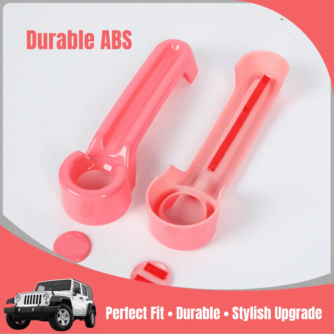 For 2007-2018 Jeep Wrangler JKU 4-Door Door & Tailgate Handle Cover Trim - Image 5