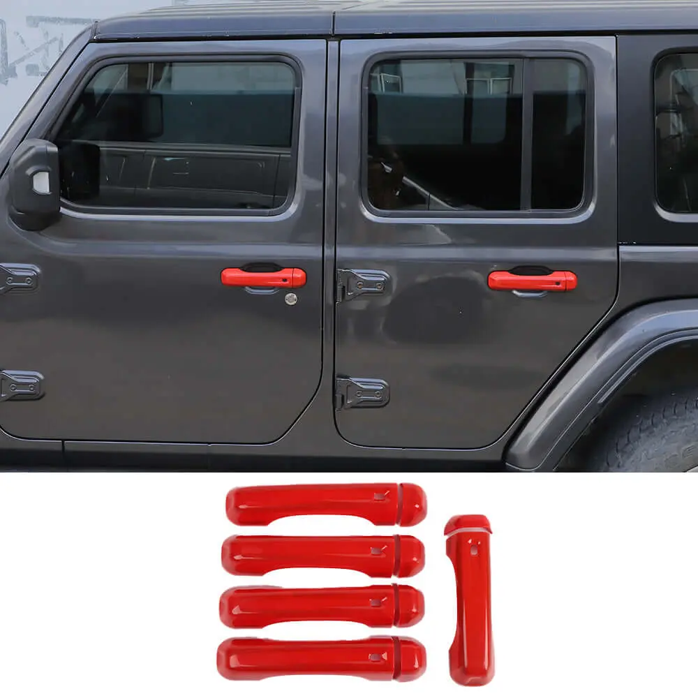 For 2018+ Jeep Wrangler JL JLU 4-Door Door Handle & Tailgate Handle Cover Trim - Image 11