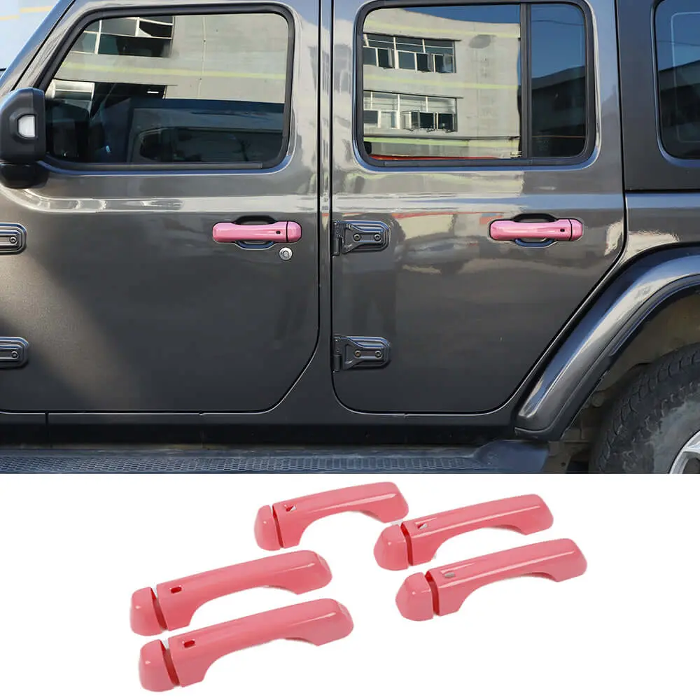 For 2018+ Jeep Wrangler JL JLU 4-Door Door Handle & Tailgate Handle Cover Trim - Image 16